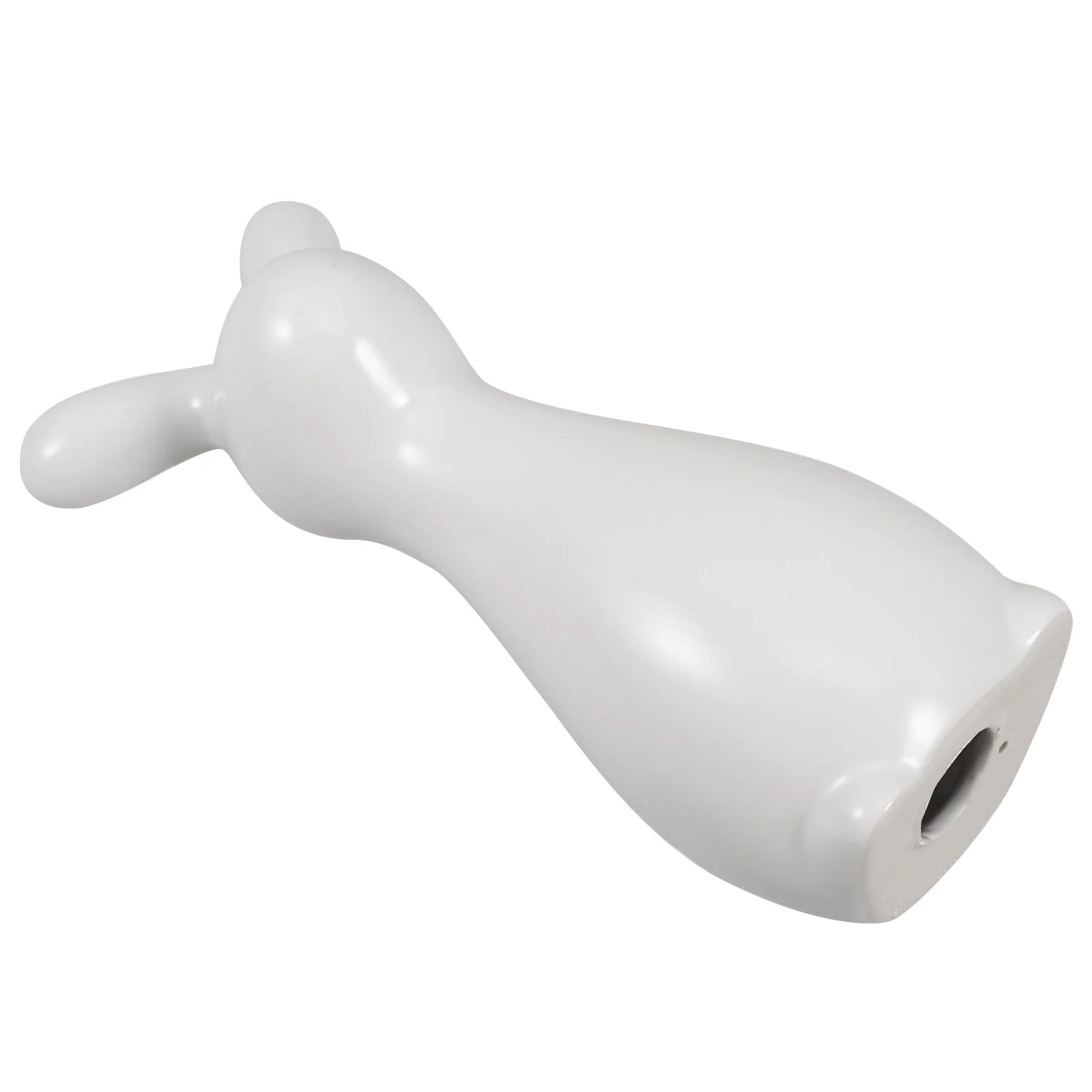 

Ceramic Bunny White Porcelain Rabbit Sculpture Size S Modern Home Decor Rabbit Desk Shelf Decorative Animal Ring Holder
