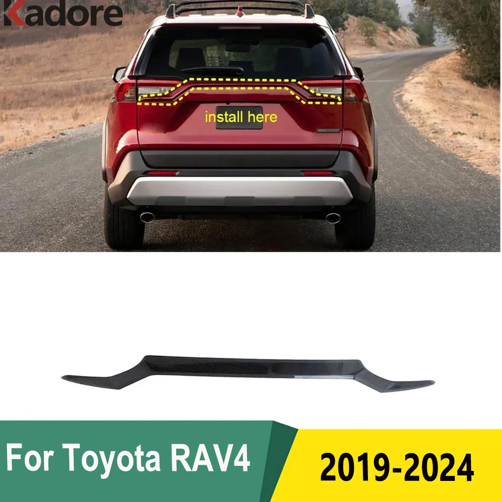 For Toyota RAV4 RAV 4 2019-2022 2023 2024 Rear Upper Trunk Lid Cover Trim Tailgate Boot Protection Strip Exterior Accessories