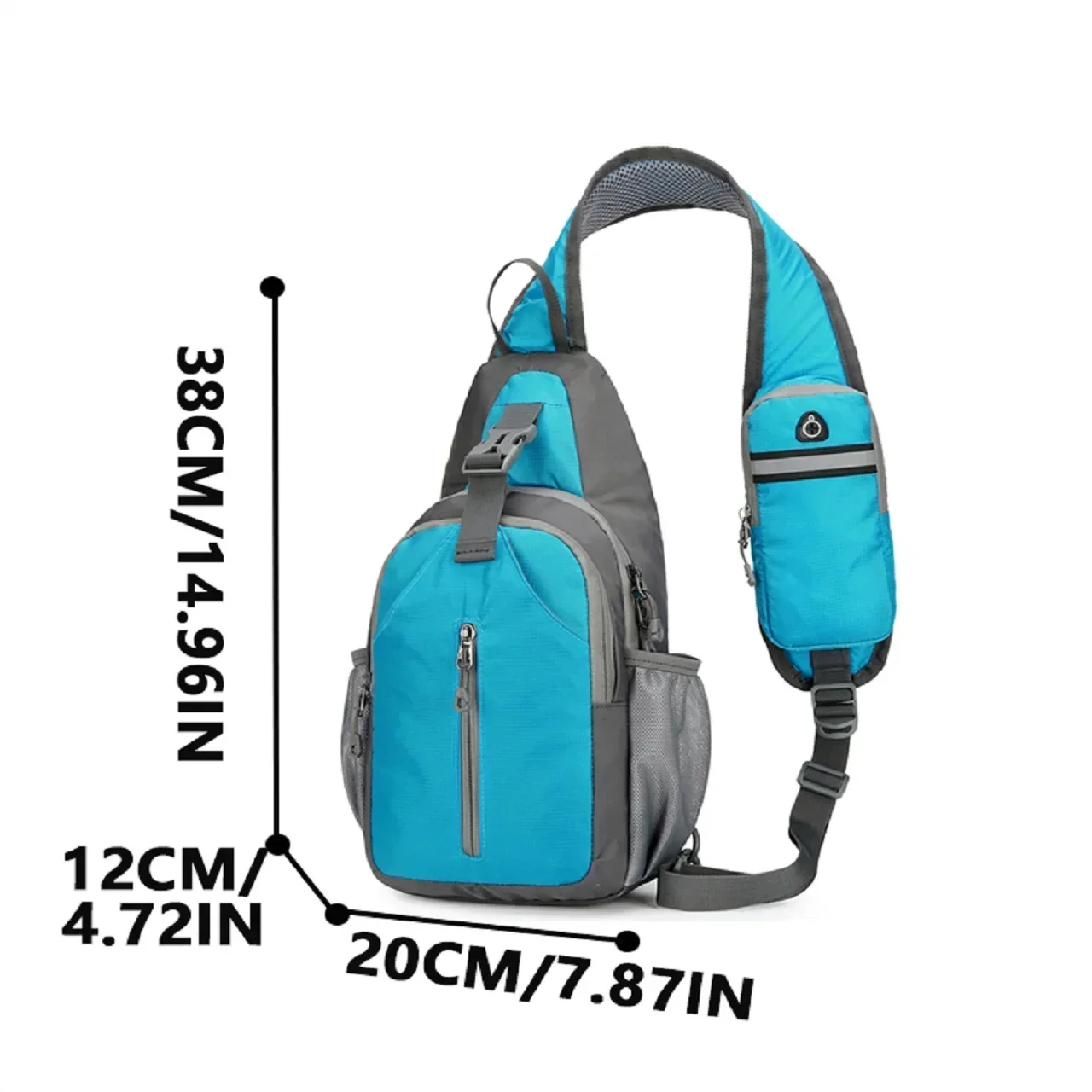 Outdoor leisure slanted shoulder bag, sports waterproof backpack, suitable for both men and women, mobile phone storage bag