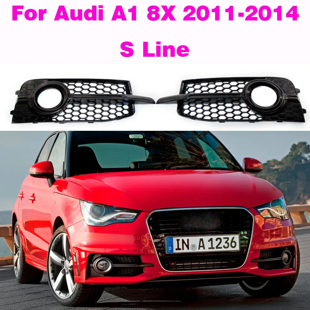 

Передний бампер, противотуманная фасветильник решетка S Line 8X0807681B 8X0807682B, уникальные детали, портативные Автомобильные украшения для Audi A1 8X S Line 2011-2014