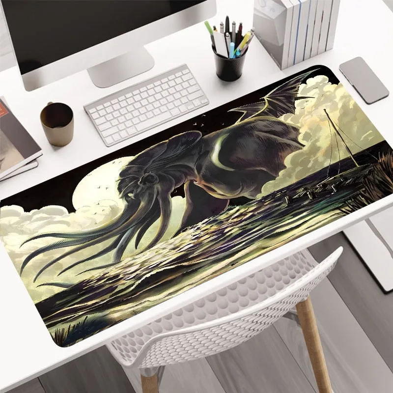 1pc Anime Zeemonster Patroon Gaming Muismat Multi-Size Antislip Gestikte Rand Computer Toetsenbord Bureau Mat voor Office Home