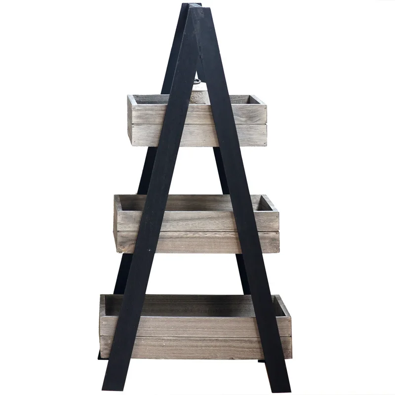 

Multi-layer solid wood shelves and finishing shelves, flower stands, soft landscaping decorations, floor display racks