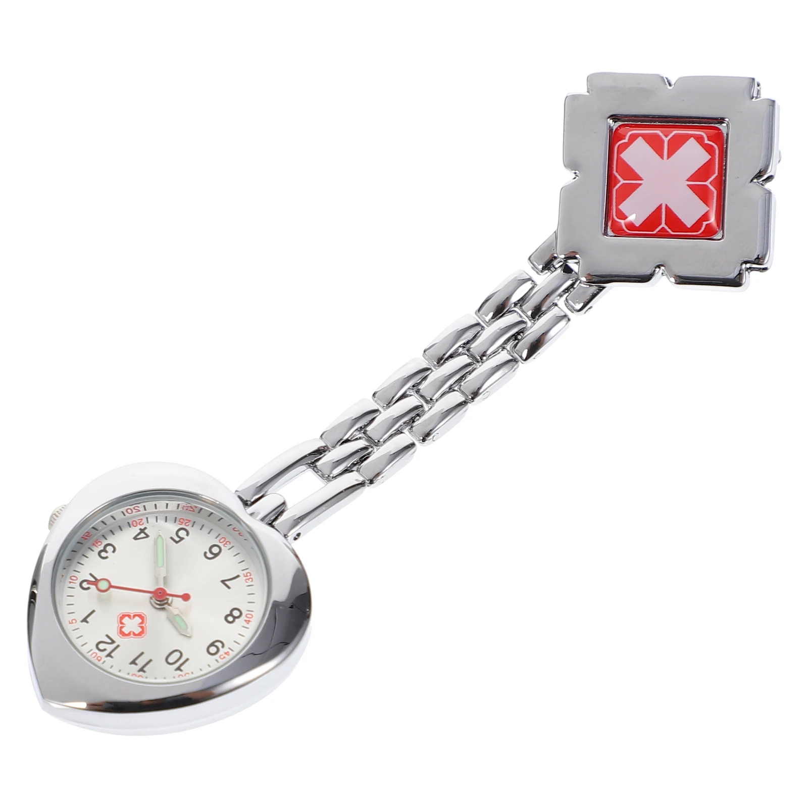 

1pc Simple Generous Appearance Quartz Movement Alloy Material Medical Chest Watch For Healthcare Professionals