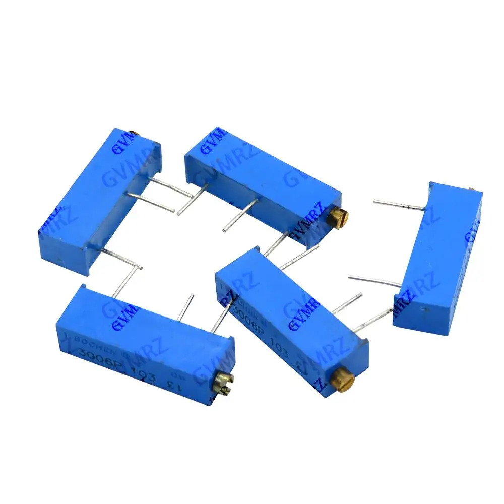10PCS 3006P 3362P 3386P 3266W 3296W/X 100R 200R  Variable Resistors 1K 2K 5K Trimmer resistor Assortment Kit for Arduino 3386P