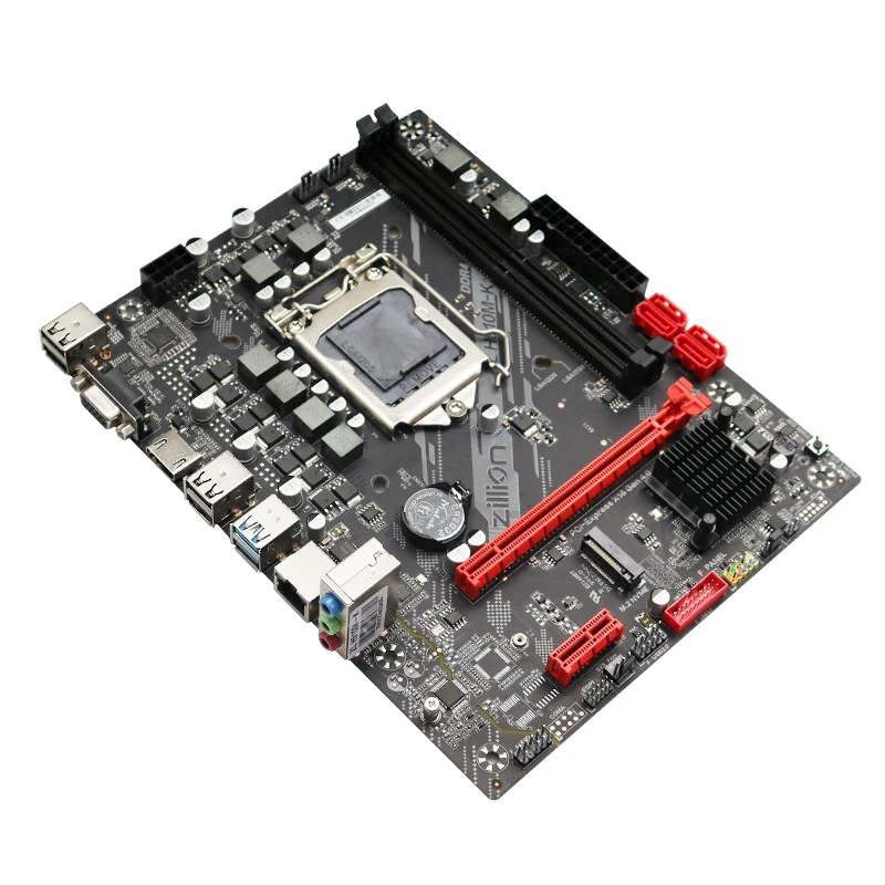 Imagem -04 - Zillion-placa-mãe para Jogo H510 Atx Lga 1200 Dual Ddr4 Suporte Intel i3 i5 i7 Cpu 10 12 Gen Sata3.0 Placa pc H510m Novo