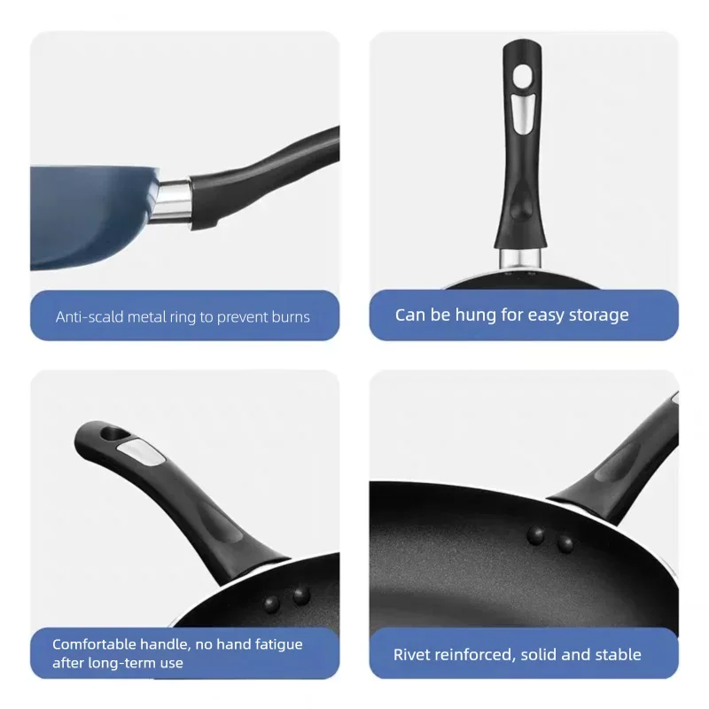 مقلاة غير لاصقة مقاس 10 بوصة متينة مطلية بالحجر كاسوت من الألومنيوم مقلاة البيض مقلاة عجة مقالي مقلاة طهي موقد غاز وموقد حثي #6