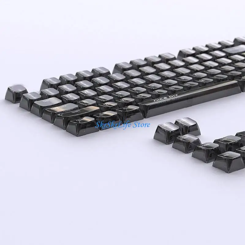 

E65E 132Key Crystal Keycap MDA Profile Backlit Translucents Thicken Keycap