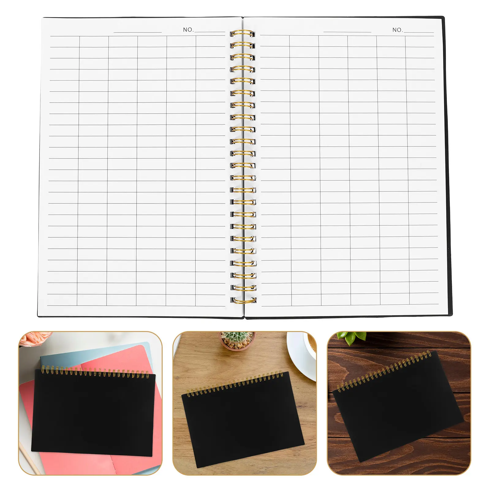 

Inventory Log Book PP Cover Blank Lined Pages Track Product Stock Management Office Warehouse Home Business Record Ledger
