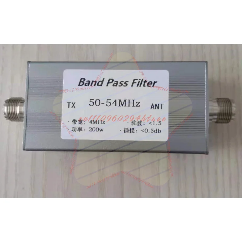 50MHz To 54MHz Bandpass Filter BPF 100 Watt Power Capacity M Base Interface Suitable for 6 Meter Band Communication Systems