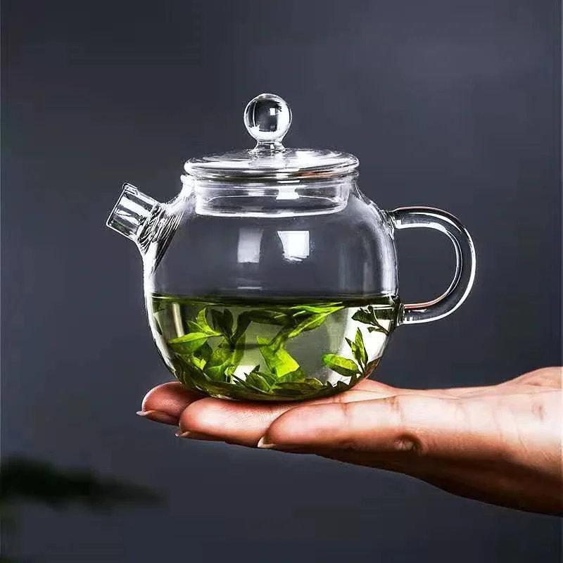 1Pcs 120ML Mini Glass Teapot And 50ml Double Glass Cup Japanese Style Tea Maker Heat-resistant Small Pot Filter Teaset