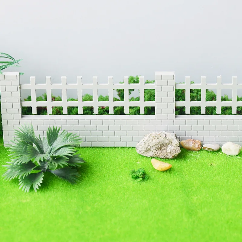 2Pcs/Lot Miniature Plastic Fence Model Scale 1:50-200 for Railway Building Sand Table Scene Materials Diorama Kits