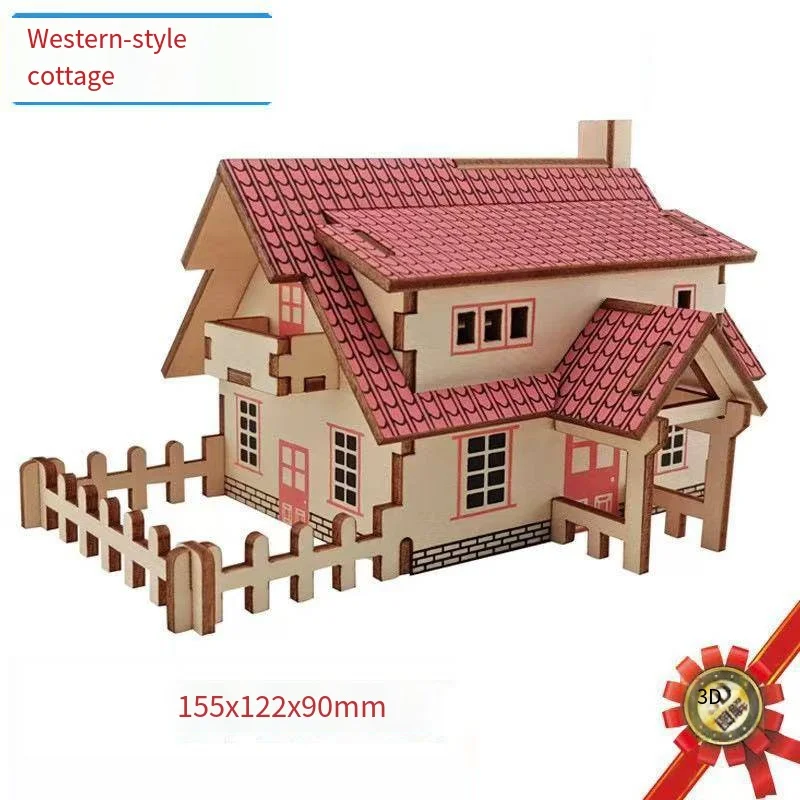 DIY บล็อกปริศนาสําหรับ 3 ถึง 14 ปีอาคารกระท่อมบล็อกของเล่น Builder บล็อกขนาดเล็กอาคารชุดของขวัญ