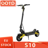 OOTD S10 Folding Electric Scooter 10 Inch Tires 1400W Motor 25km/h Max Speed 48V 20Ah Battery for 60-70km Range 120KG Max Load