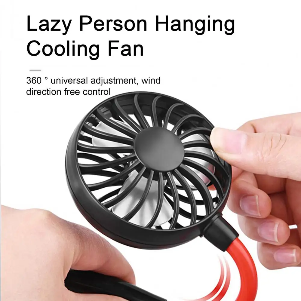 2024 Rechargeable Handing Neck Fan Hands Free USB Mini Fan Summer Traveling Outdoor Sports Fans Portable Hangs Neck Fan