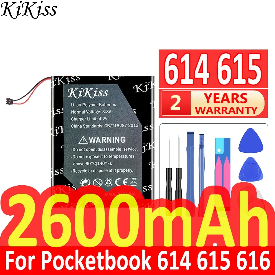 

2600mAh KiKiss Powerful Battery For Pocketbook 614 615 616 627 628 630 641 eBook