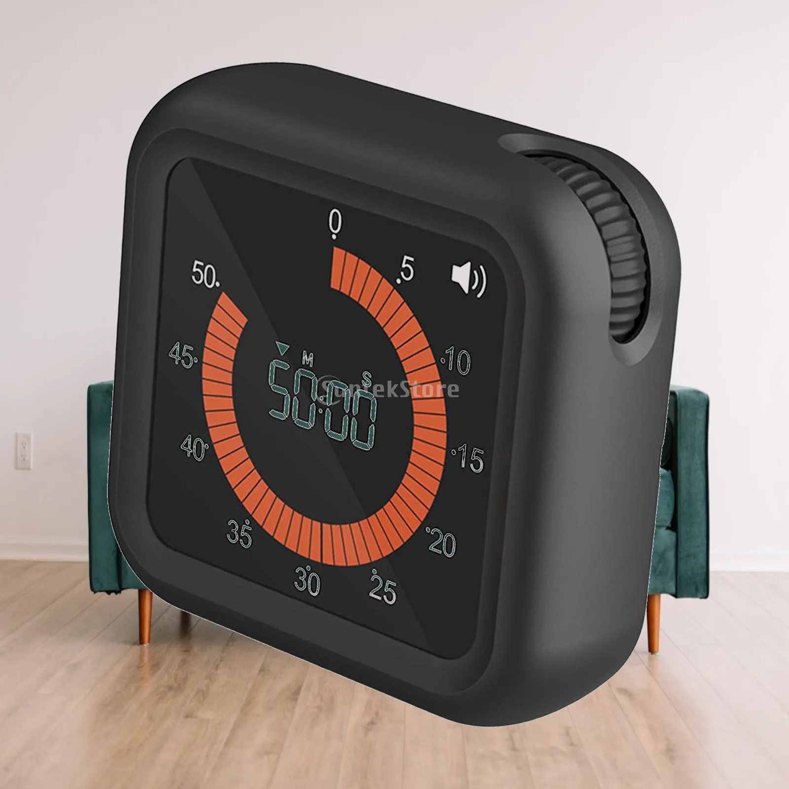 Rechargeable Visual Timer Digital Silent Desk Clock Count Up Down with Brightness Control for Classroom Office Home Kitchen