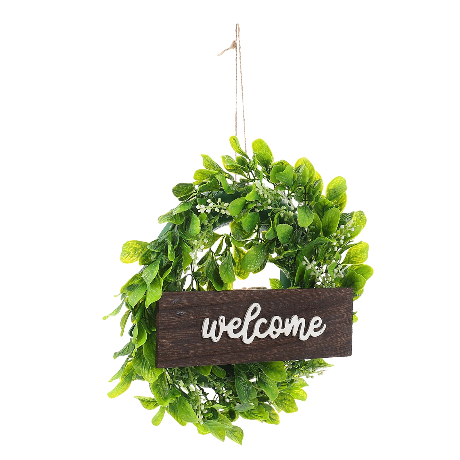 

Simulated Evergreen Wreath Fake Plants Hanging Decor Greenery Door Garland Home PartyDecoration Plastic Artificial Plant Scene