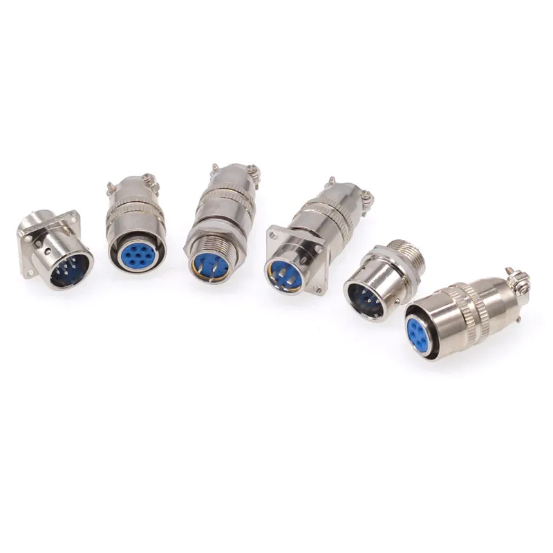 1PCS XS12 Connector 12mm Quick Push-Pull Circular Square Socket 2pin3pin4pin5pin6pin7pin 3A 400v Male and Female Plug