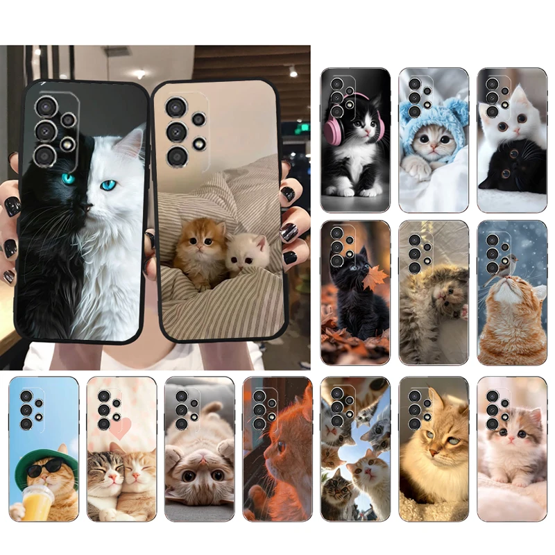Phone Case For Samsung A17 A55 A16 A56 A35 A15 A53 A54 A33 A34 A25 A05S A52 A52S A07 A26 A06 Baby cat