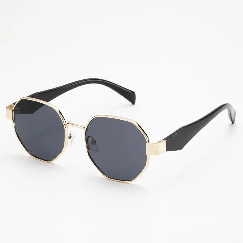 Neue Retro-Metallrahmen Polygonale Metall-Retro-Rundbrille, Modische und Trendige Sonnenbrille – Detail 6