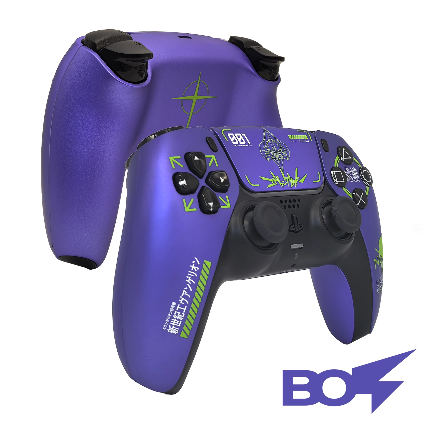 

BO5 Purple Metallic 001 durable Coating Replacement Front Shell Touchpad Compatible with ps5 Controller BDM-010/020/030/040/050