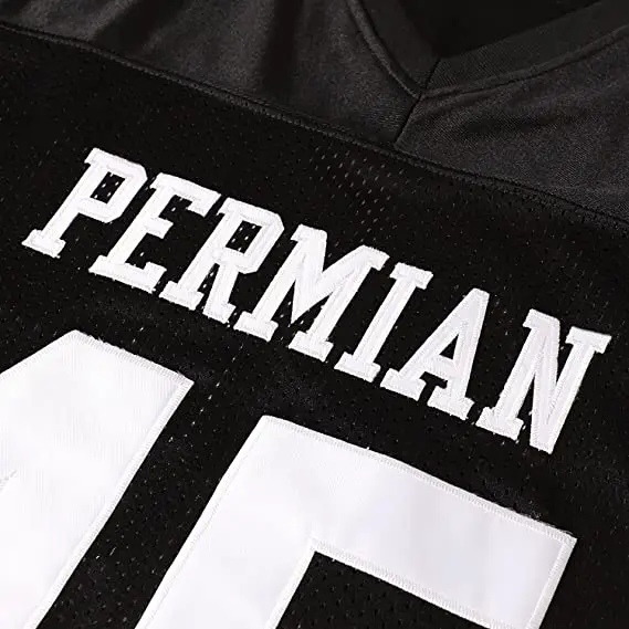 Men's 45 Letter Embroidered American Football Jersey V-Neck Loose Breathable Classic Retro Mesh Shirts For Adults Soccer Uniform image 5