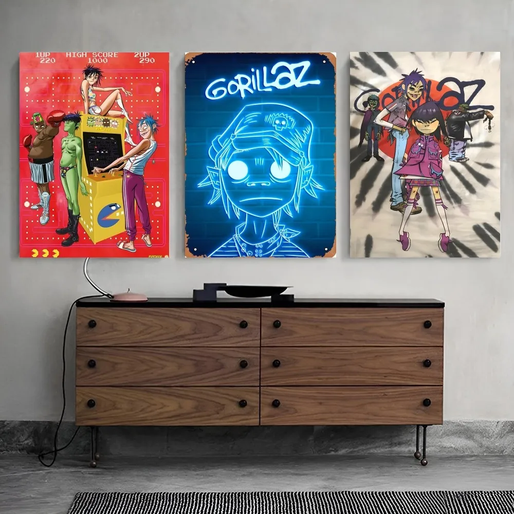 G-Gorillaz G-Good Q-Quality Poster Paper Print Home Living Room Bedroom Entrance Bar Restaurant Cafe Art Painting Decoration