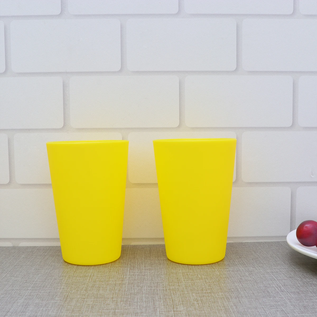 

12Pcs Frosted Plastic Drinking Cups Reusable Stackable Party Cups for Patio Picnic Restaurant Beer Wine Milk Beverage