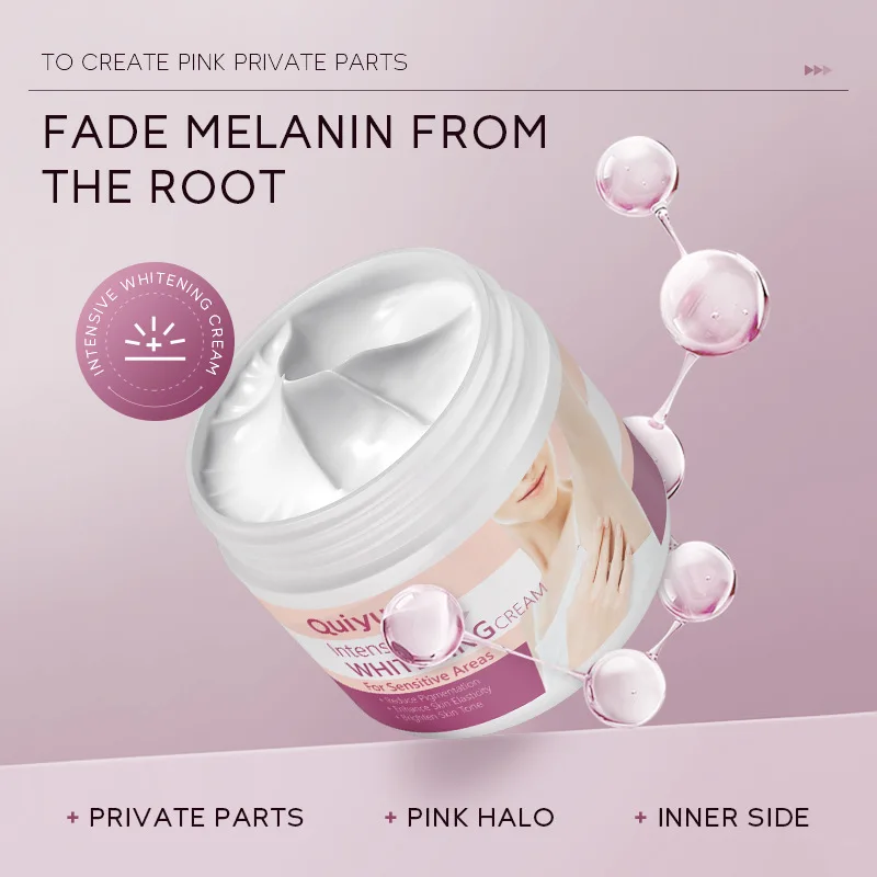 Quiyum Intensive Whitening Cream for Underarm Armpit Sensitive Areas Reduce Pigmentation Brighten Skin Tone Enhance Elasticity