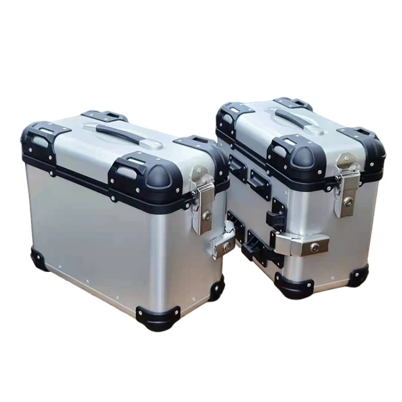 High Quality 36L Silver  Motorbike Lage Top Box Aluminum Alloy Delivery Side Box