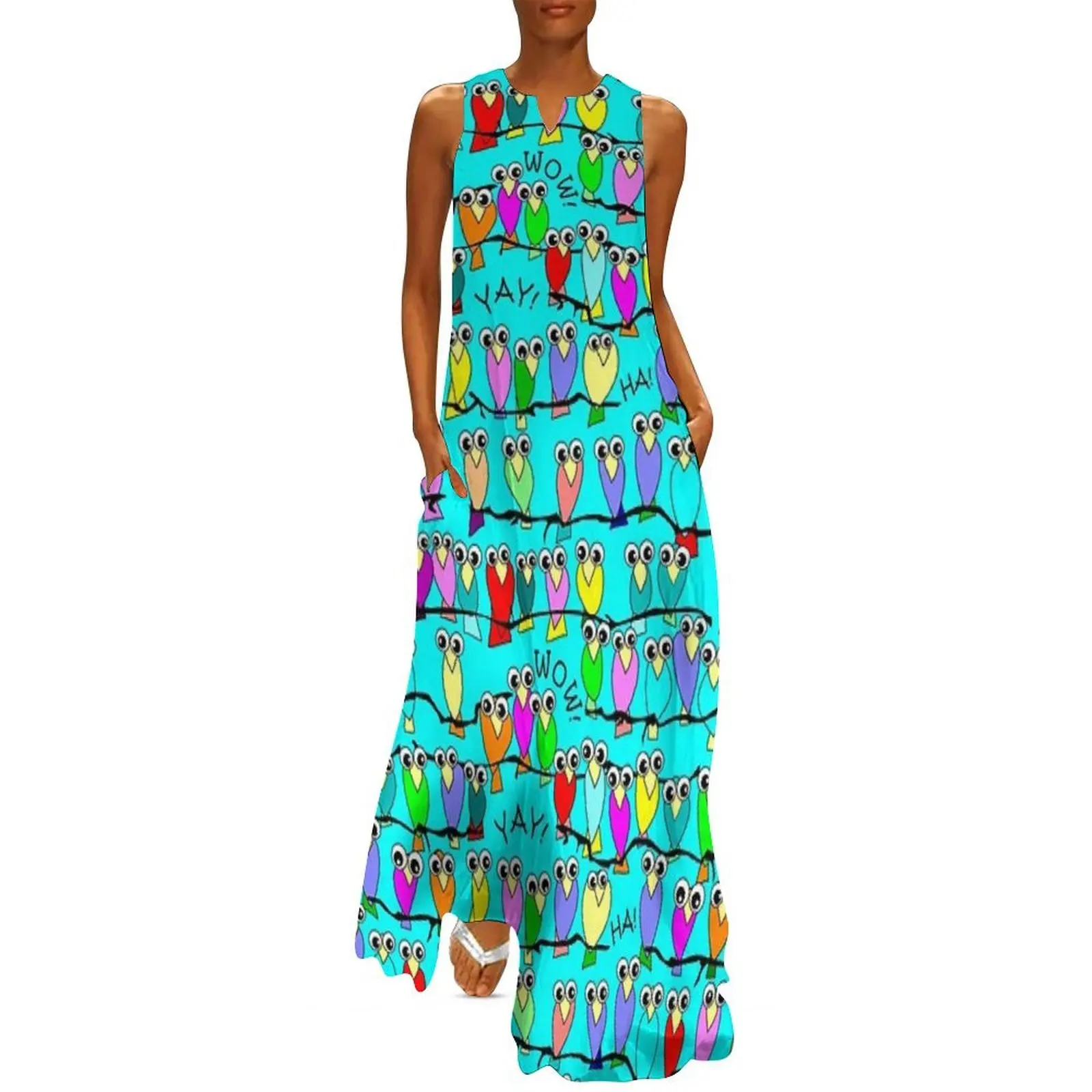 

Chiering School of Jovielle Repeat Cyan 5748 Long Dress women dresses dress for women 2025 dress summer 2025 women