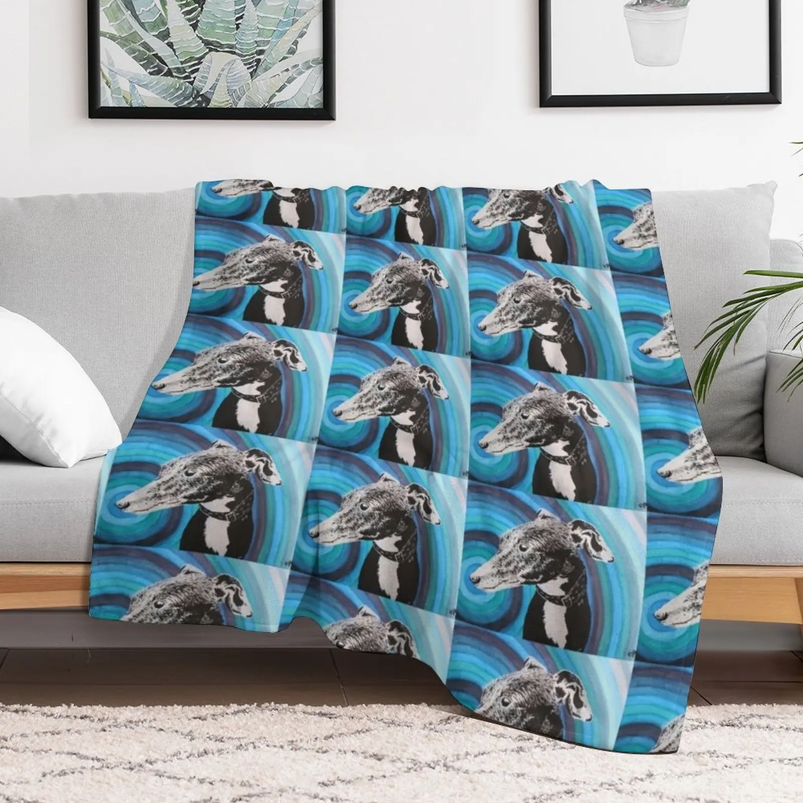 Greyhound Throw Blanket Easy Care Comfortable Blanket for Couch