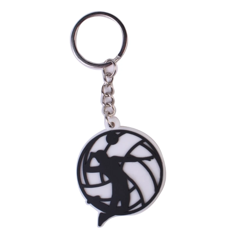 5Pcs/set Volleyball Pendant Ball Keychain Volleyball Bag Ornament Keychain Backpack Keychain Car Key Holder Keychains 24BD