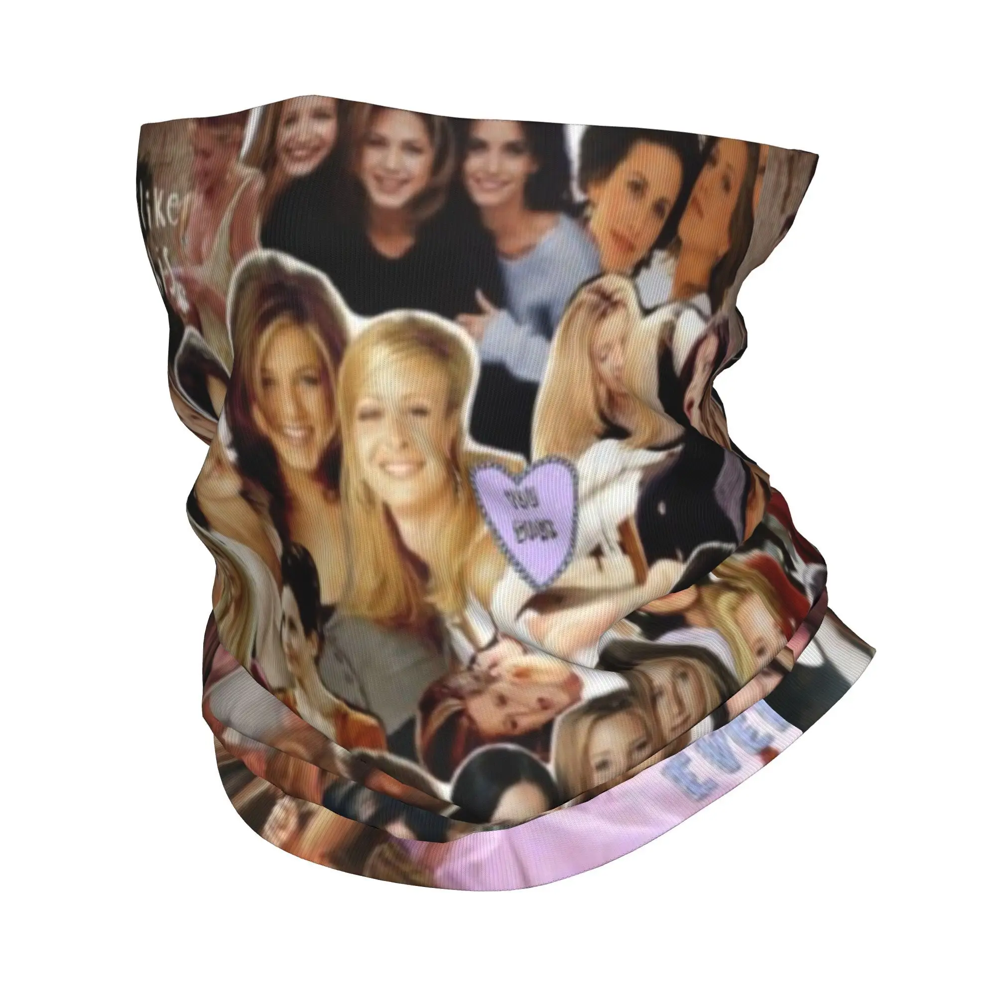 Custom Rachel Phoebe And Monica Winter Headband Neck Warmer  Hiking Running Tube Scarf Friends  TV Show Face Bandana Gaiter