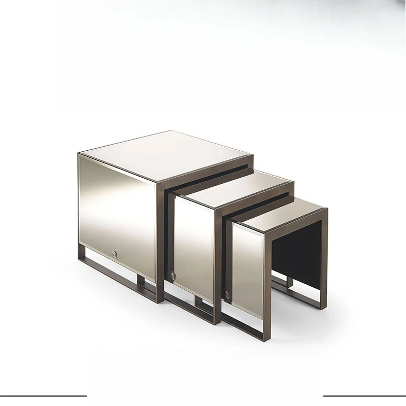 Stainless steel modular side table for living room premium side table