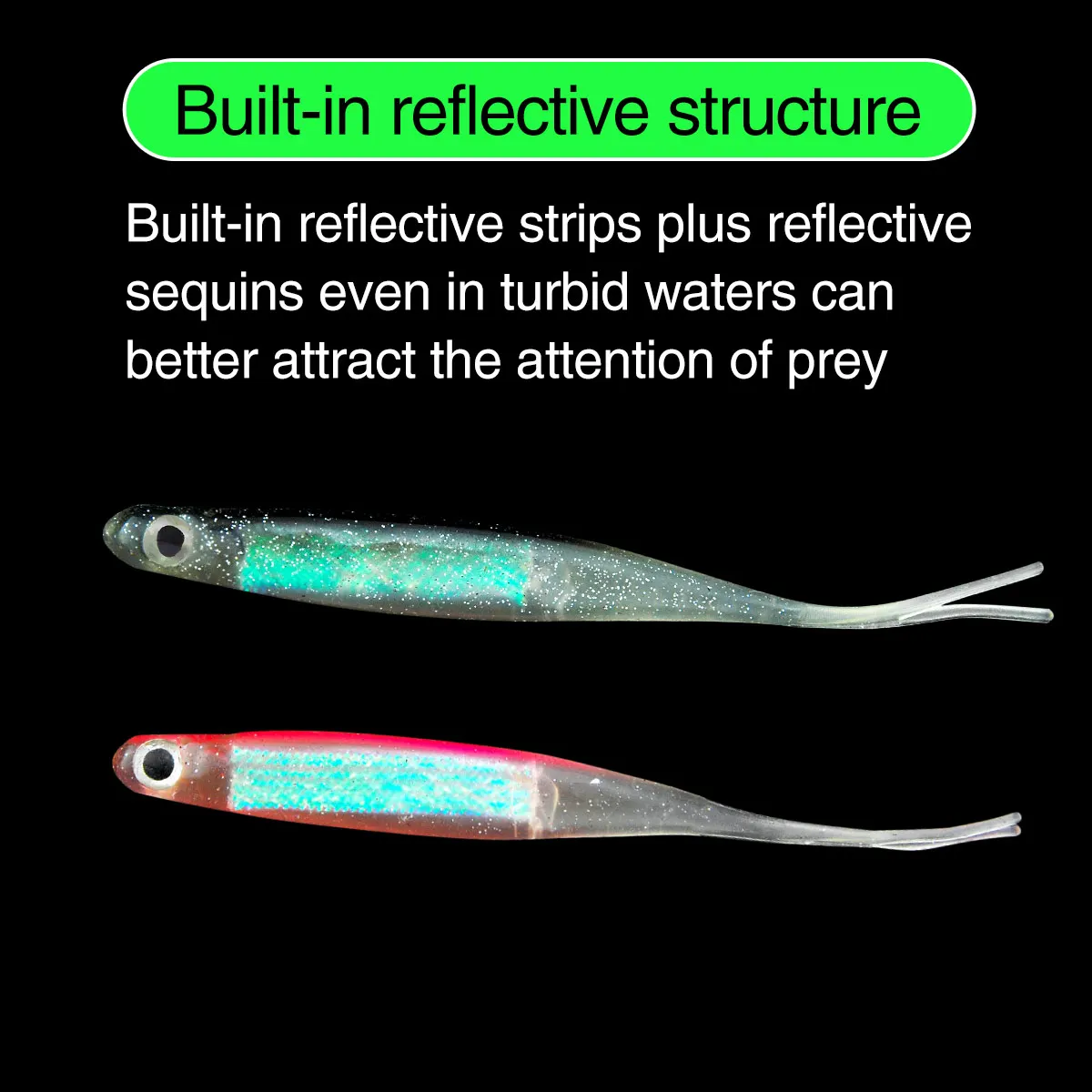 3pc 11cm/4.5g 12cm/6.8g Split Tail Soft Lure Bait Soft Bait Grass Simulation Fake Soft Bait Outdoor Fake Bait Fishing Soft Lure