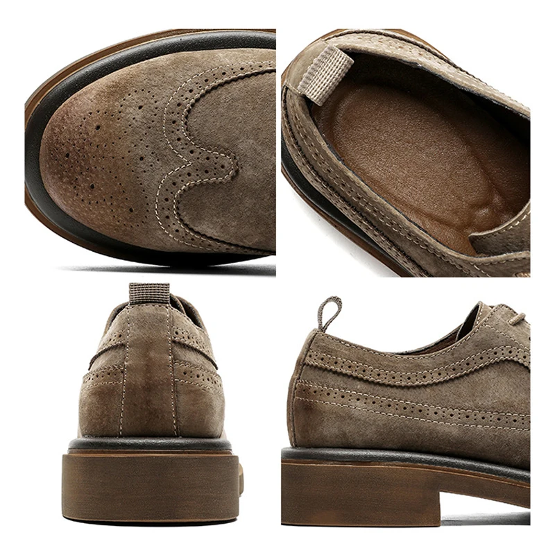 أحذية رجالية رسمية فاخرة مصنوعة يدويًا أحذية من الجلد كلاسيكية منحوتة أحذية بروغ موضة الأعمال فستان أحذية Zapatos De Hombre