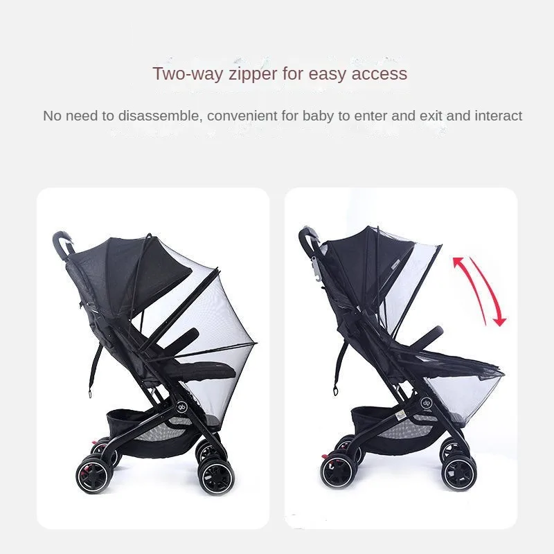 Summer Baby Stroller Mosquito Net Full-cover Universal Encrypted Portable Installation-free Foldable Stroller Mosquito Net