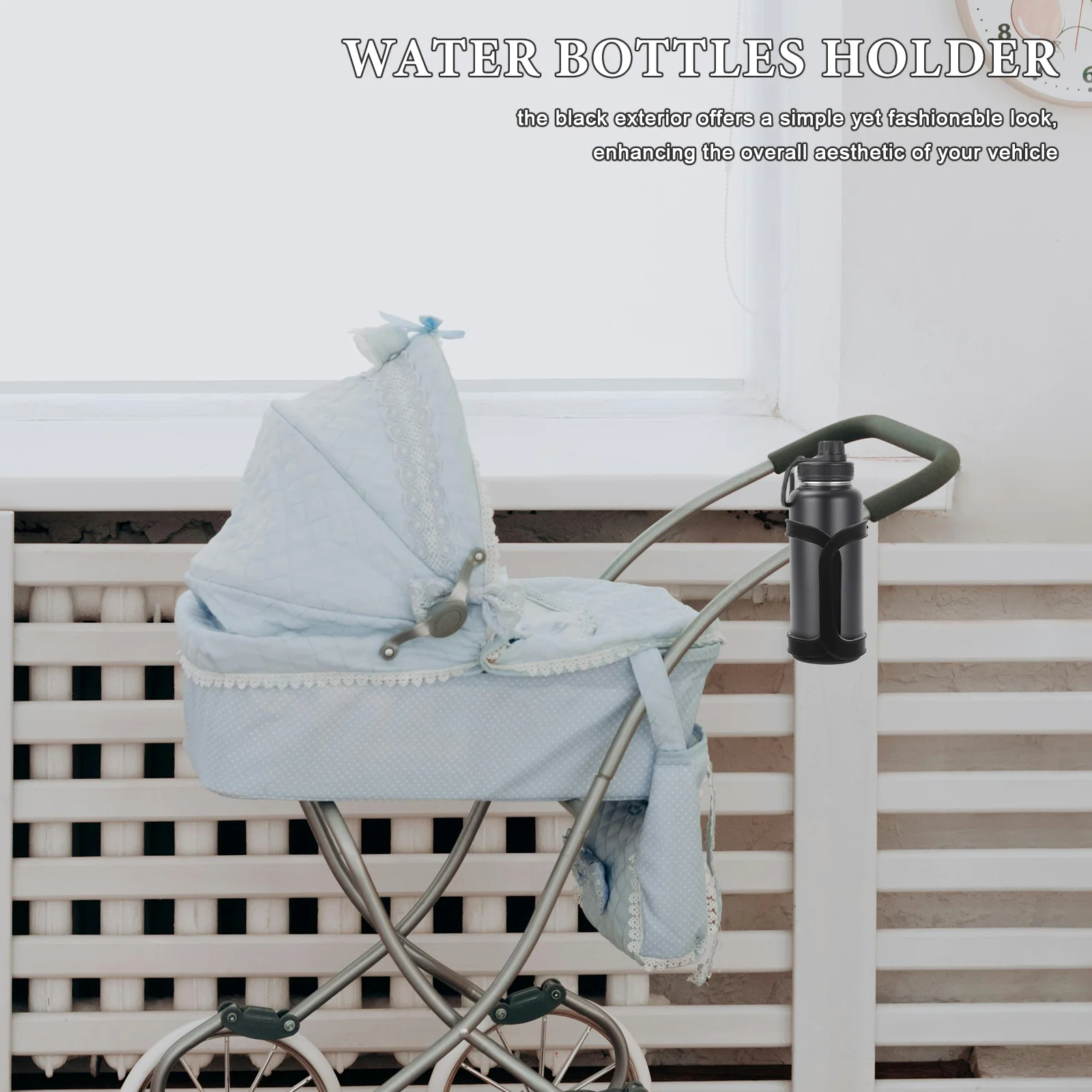 Suporte de garrafa com braçadeira de instalação rápida para cadeira de rodas carrinho de bicicleta acessórios de motocicleta suporte de telefone de água para bicicleta