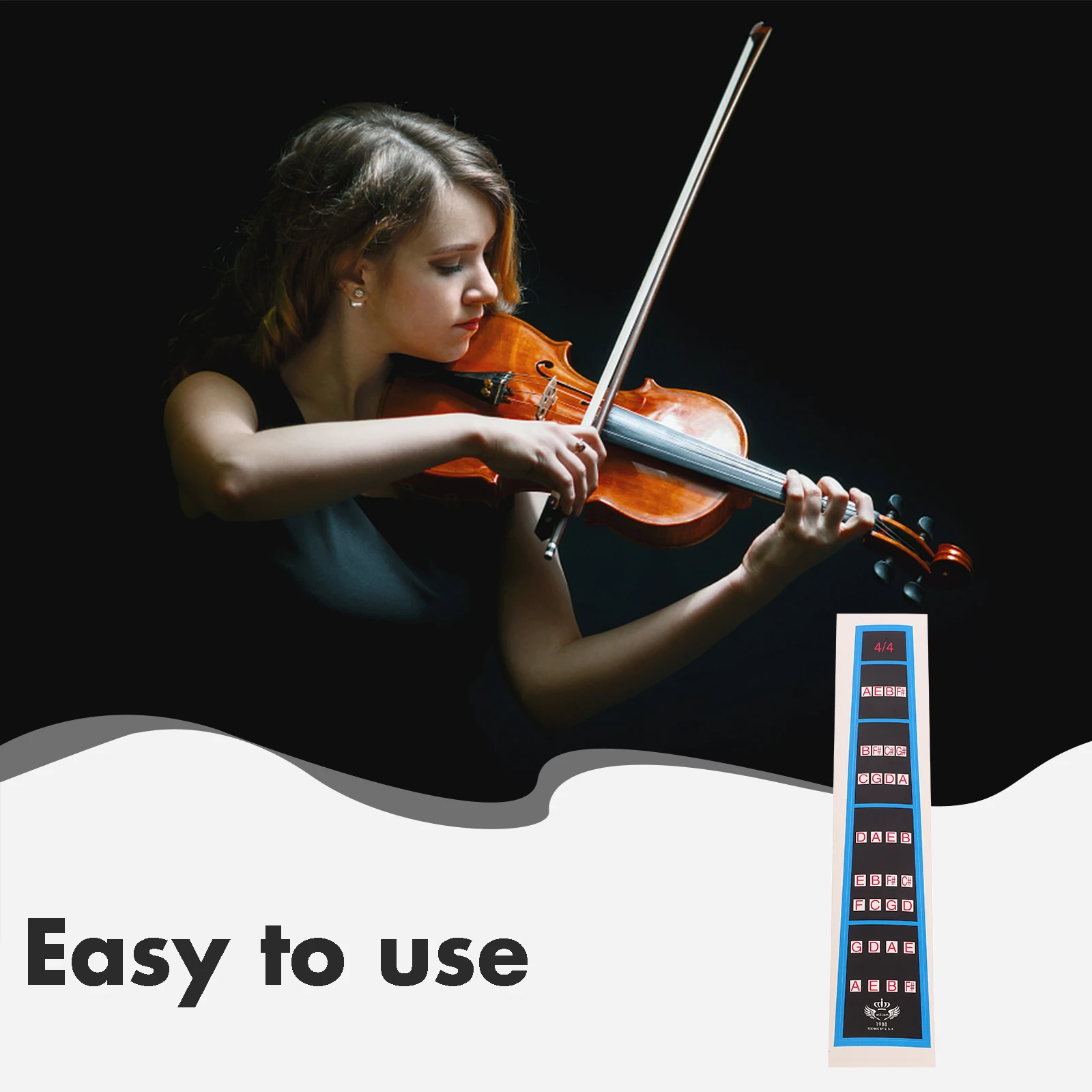 

Violin Fingerboard Sticker Easy Removed Durable Adhesive Violin Fingering Chart Guide Label Helping Beginners Learn Fretboard 44