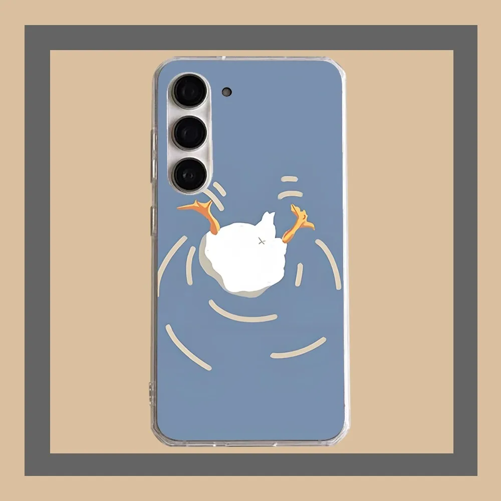 Duck Untitled Goose Game Phone Case For Samsung Galaxy A52 A12 A51 S21 Edge S22ULTRA S23 S20LITE Plus Ultra Transparent Cover