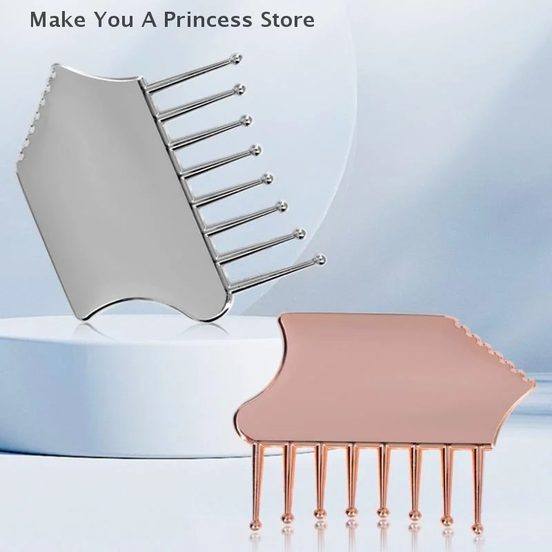 جهاز تدليك فروة الرأس المحمول من سبائك الزنك، أداة كشط غواشا للرأس والرقبة والأكتاف والساقين والذراعين لتخفيف مهدئ #1