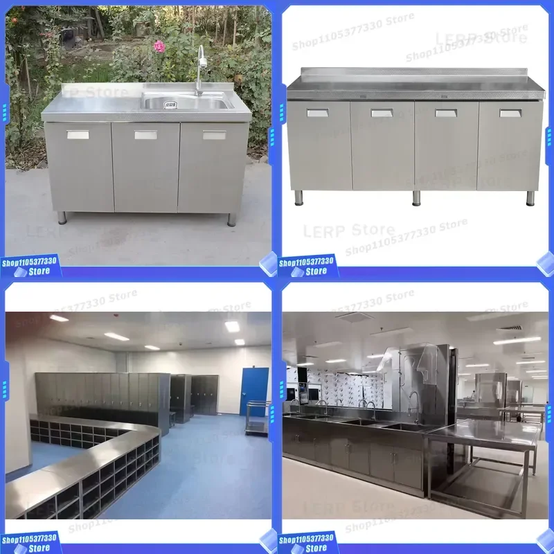 Customizable Stainless Steel Dining Table Cabinet Multifunctional Locker High End Storage Unit for Home Kitchen Organization