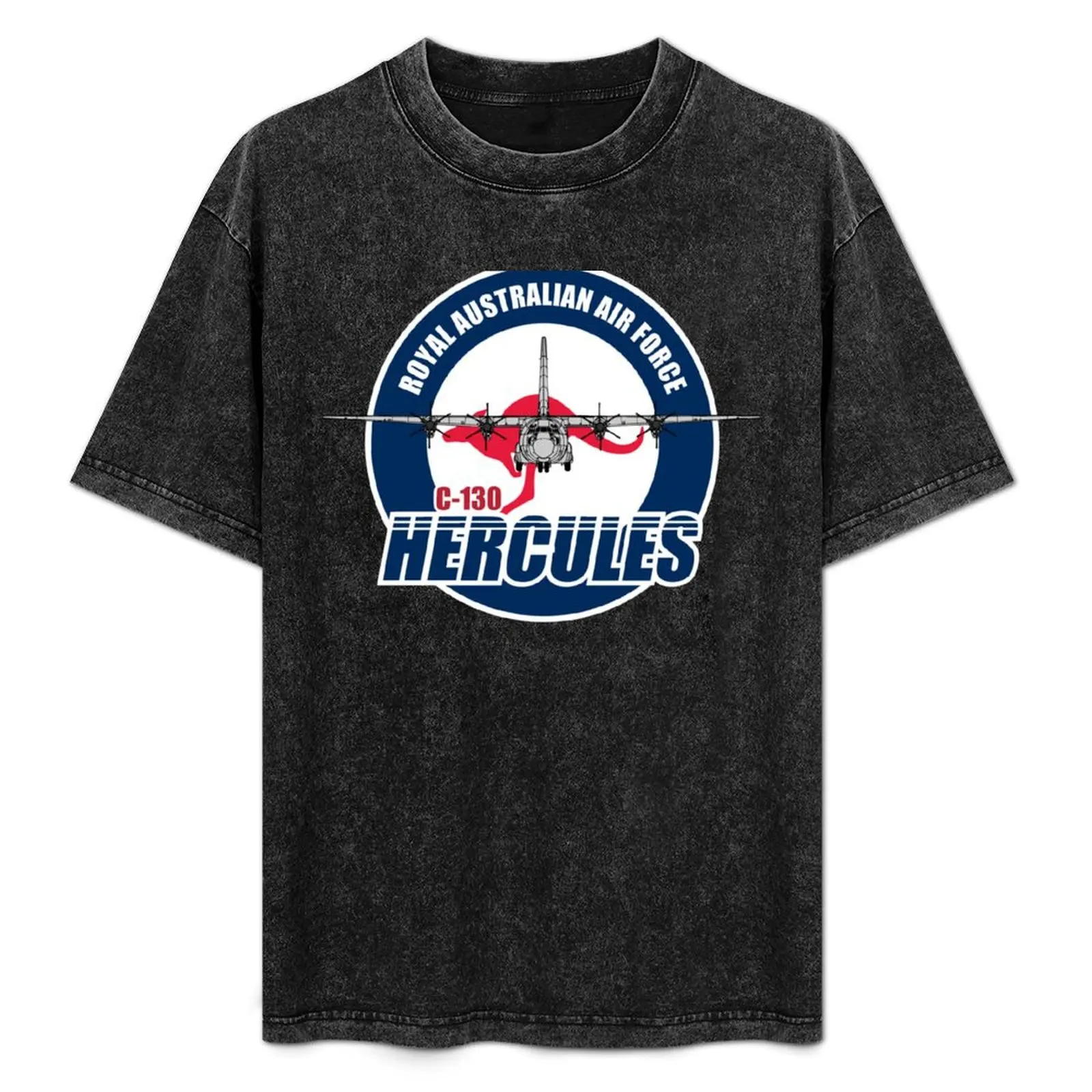 

C-130 Hercules RAAF T-Shirt Simple Solid Color Crew Neck Tee