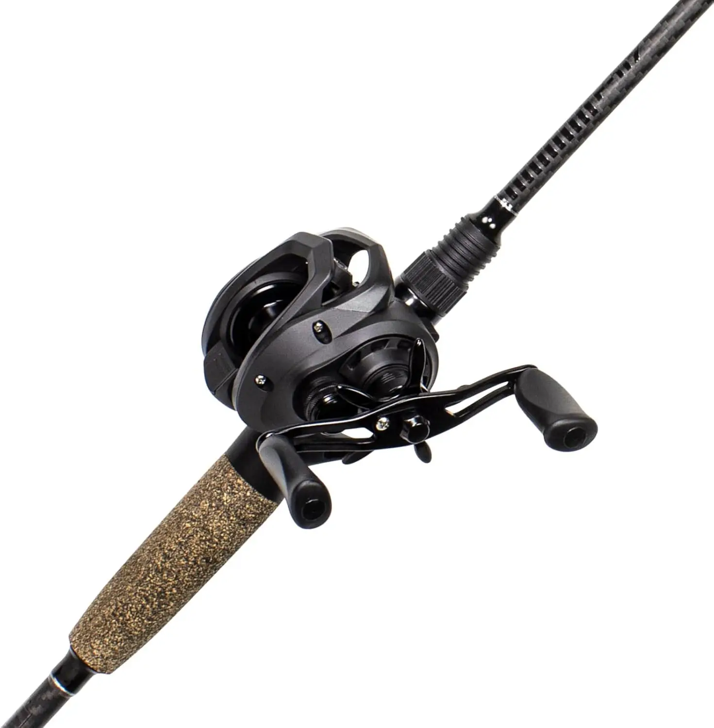 7-Feet Baitcaster Combo Rod and Reel, Heavy Power, High-Strength Carbon Body, Ceramic Guides, Non-Slip Handle, Right/Left Handed