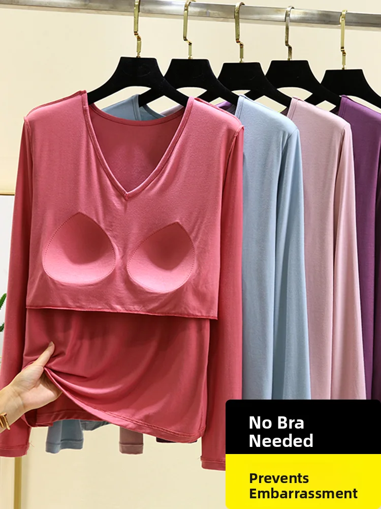 مشروط طويل Sve تي شيرت المرأة ربيع الخريف رقيقة V-Ne حجم كبير فضفاض قاعدة عادية irt تخفيف Sle طول منتظم #1