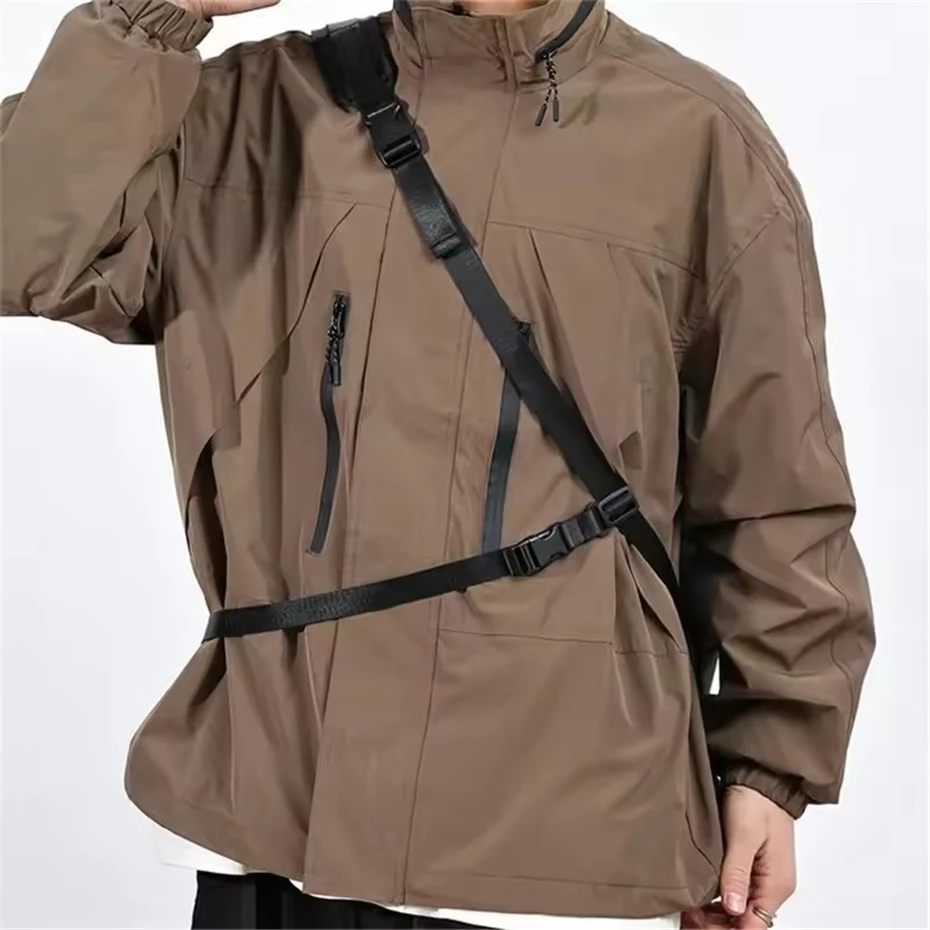 Hip Hop Techwear Style Single Shoulder Crossbody Chest Bag Men Women Outdoor Sport Waterproof Motocycle Backpack