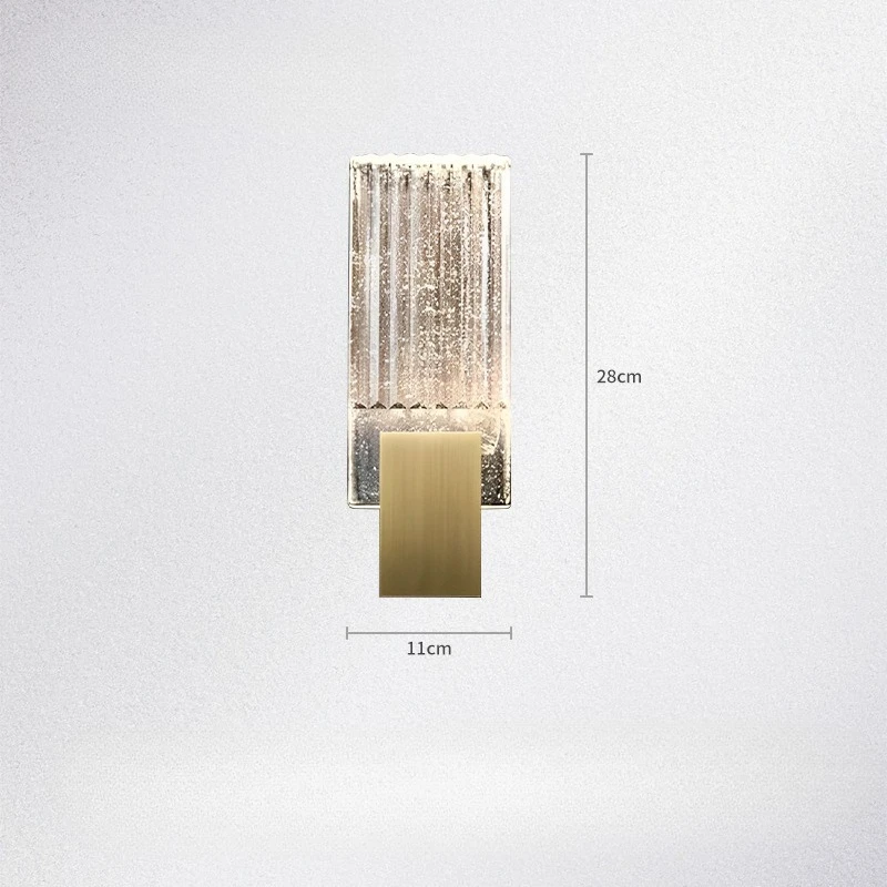 

LED Crystal Wall Lamp, Modern and Minimalist Decorative Lighting Fixture for Bedroom Bedside Living Room Hallway Corridor