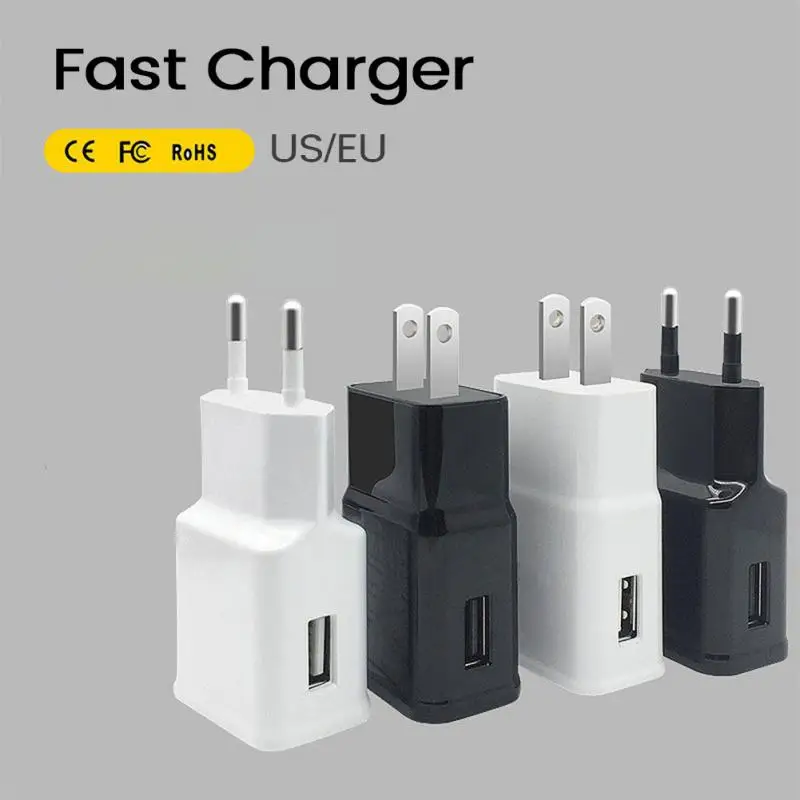 Wall USB Charger 1 Port EU Plug For Samsung Iphone Mobile Phone Charging Power Supply Adapter Mini Chargers Travel For Xiaomi