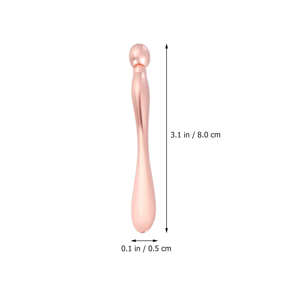 2pcs Eye Cream Alloy Dual-End Beauty Tool Portable Mini Spoon For Facial Skincare Rose Gold Smooth Skin Care